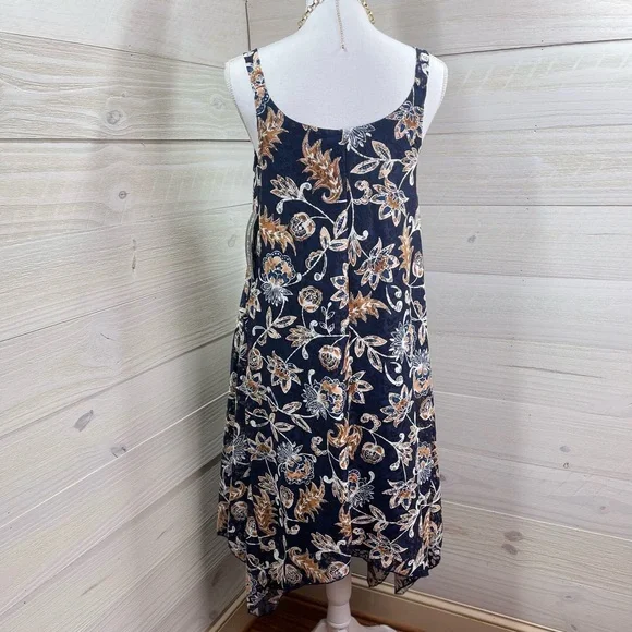 Nina Leonard Floral Lace Handkerchief Sundress S FREE SHIP - Picture 5 of 6